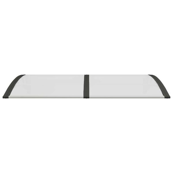 Tettoia Per Porta Nero E Trasparente 150x75 Cm In Policarbonato - Image 4