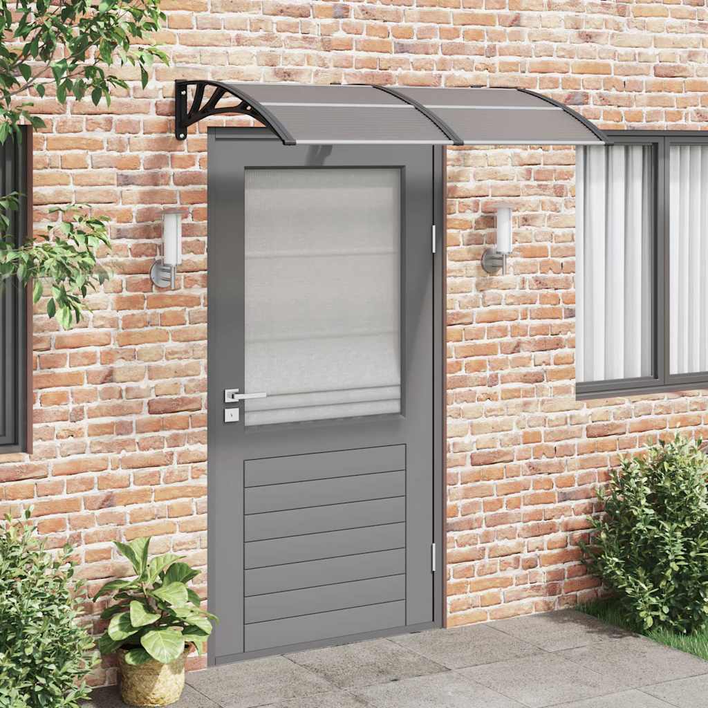 Tettoia Per Porta Nera 150x75 Cm Policarbonato