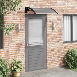 Tettoia Per Porta Nera 100x75 Cm Policarbonato