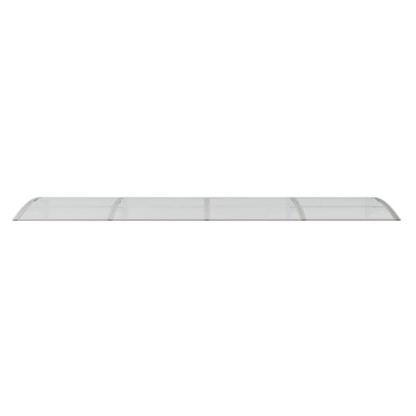 Tettoia Per Porta Grigio E Trasparente 350x75 Cm Policarbonato - Image 4