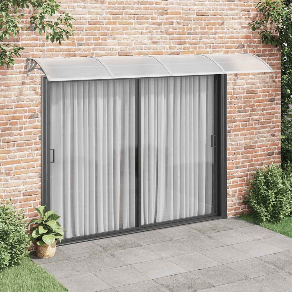 Tettoia Per Porta Grigia 350x100 Cm In Policarbonato