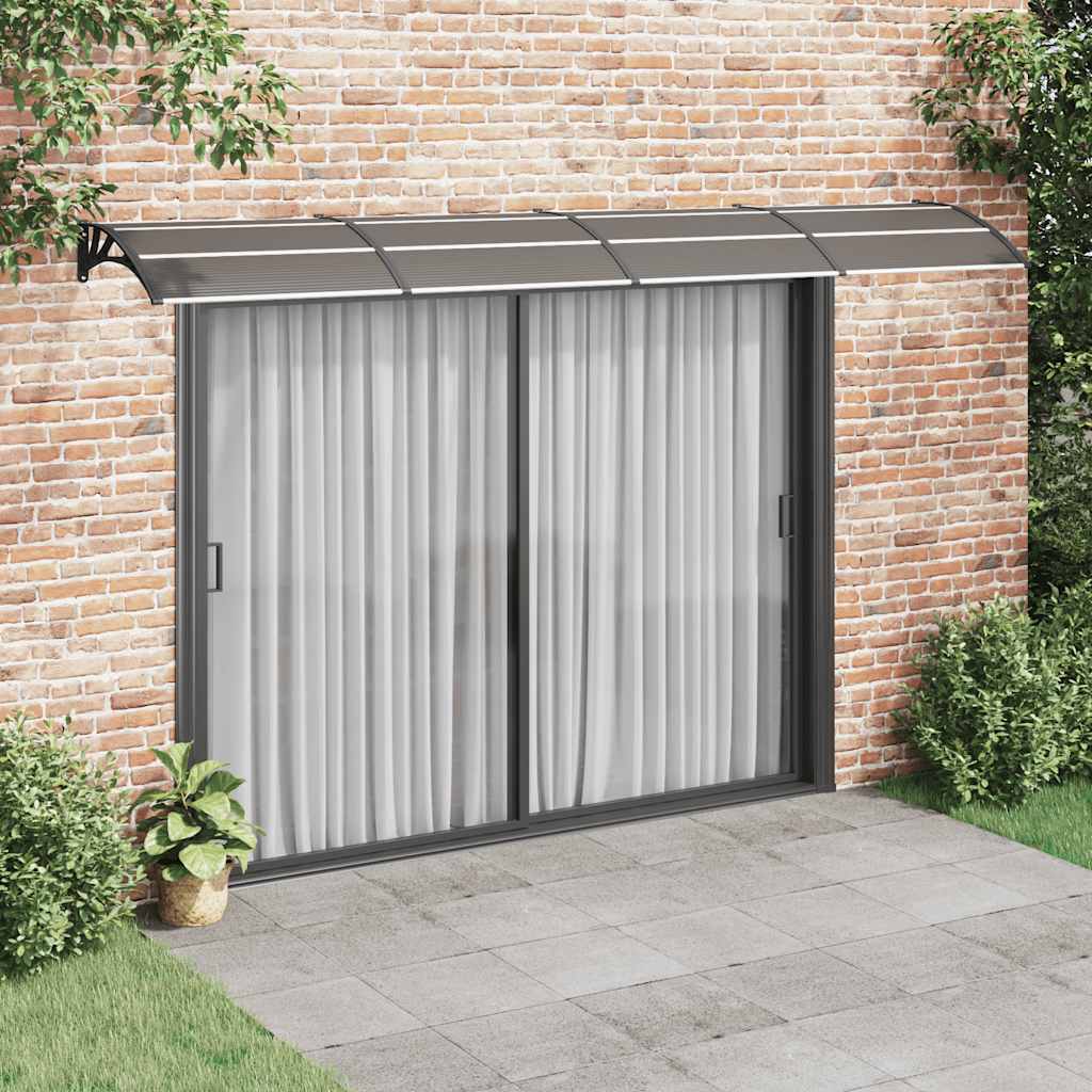 Tettoia Per Porta Nera 400x75 Cm Policarbonato