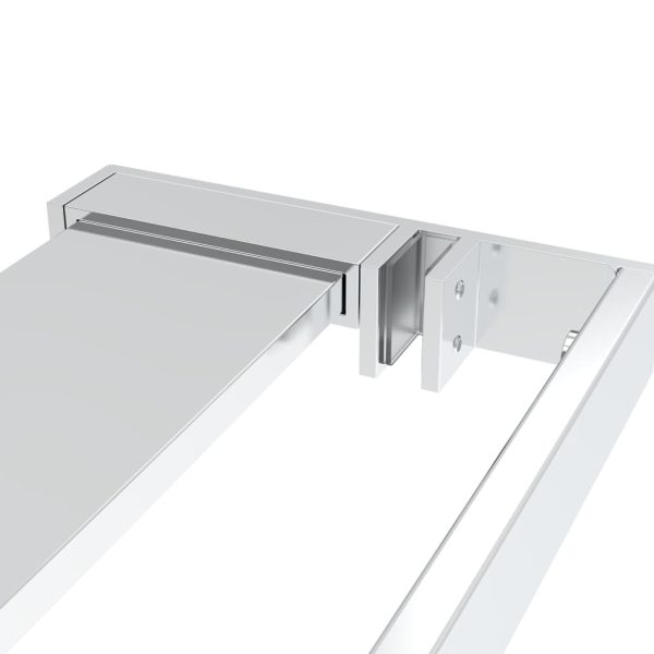 Mensola Doccia Per Parete Doccia WalK-In Cromo 100 Cm Alluminio - Image 5