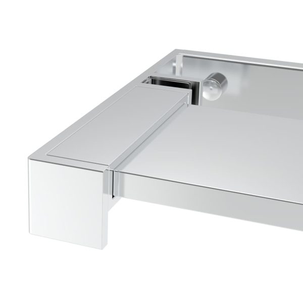 Mensola Doccia Per Parete Doccia WalK-In Cromo 100 Cm Alluminio - Image 6