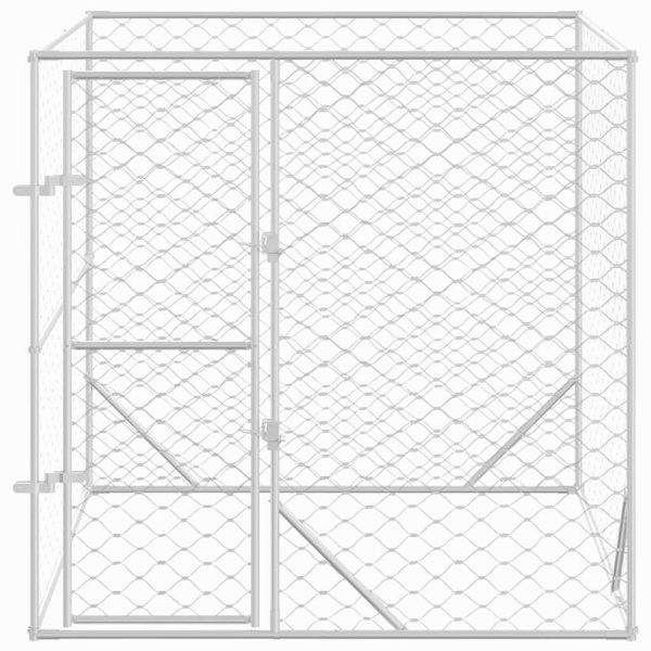 Cuccia Per Cani Da Esterno Argento 2x2x2 M Acciaio Zincato - Image 3