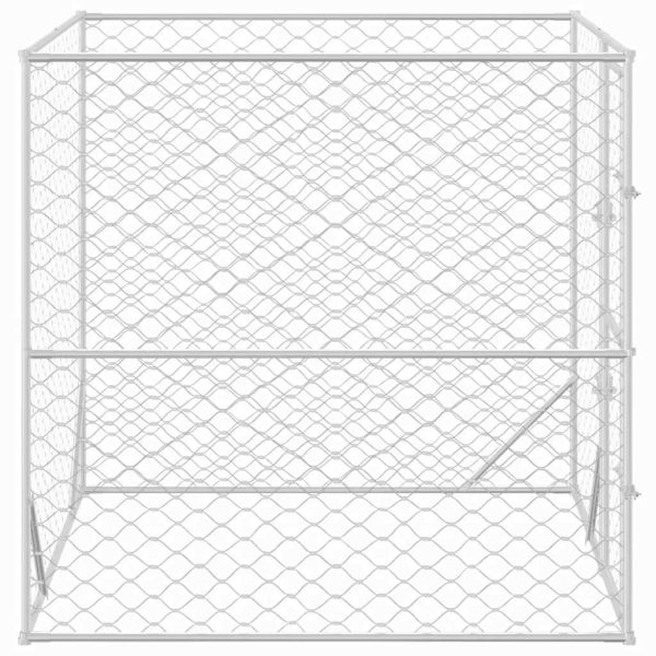 Cuccia Per Cani Da Esterno Argento 2x2x2 M Acciaio Zincato - Image 4