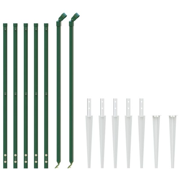Recinzione A Rete Con Picchetti Ancoraggio Verde 1x10 M - Image 3