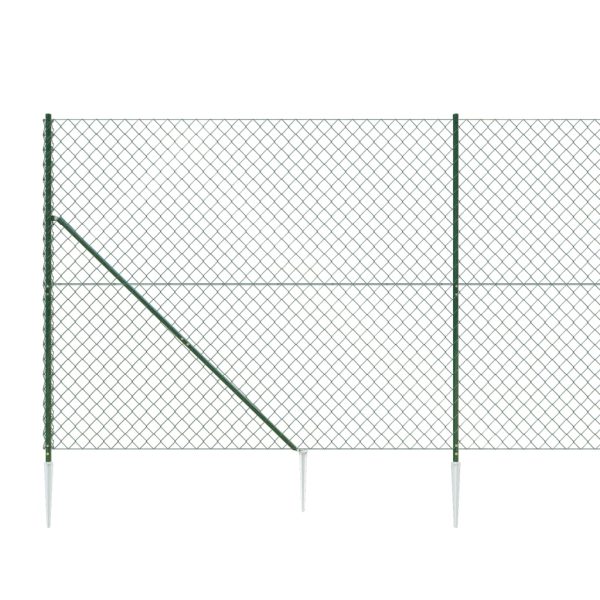 Recinzione A Rete Con Picchetti Ancoraggio Verde 1,4x10 M - Image 4