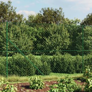 Recinzione A Rete Con Flangia Verde 1,6x10 M