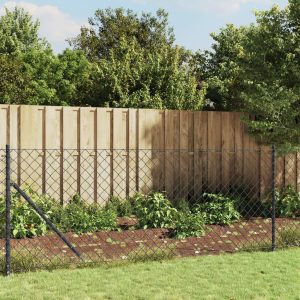 Recinzione A Rete Con Flangia Antracite 0,8x25 M