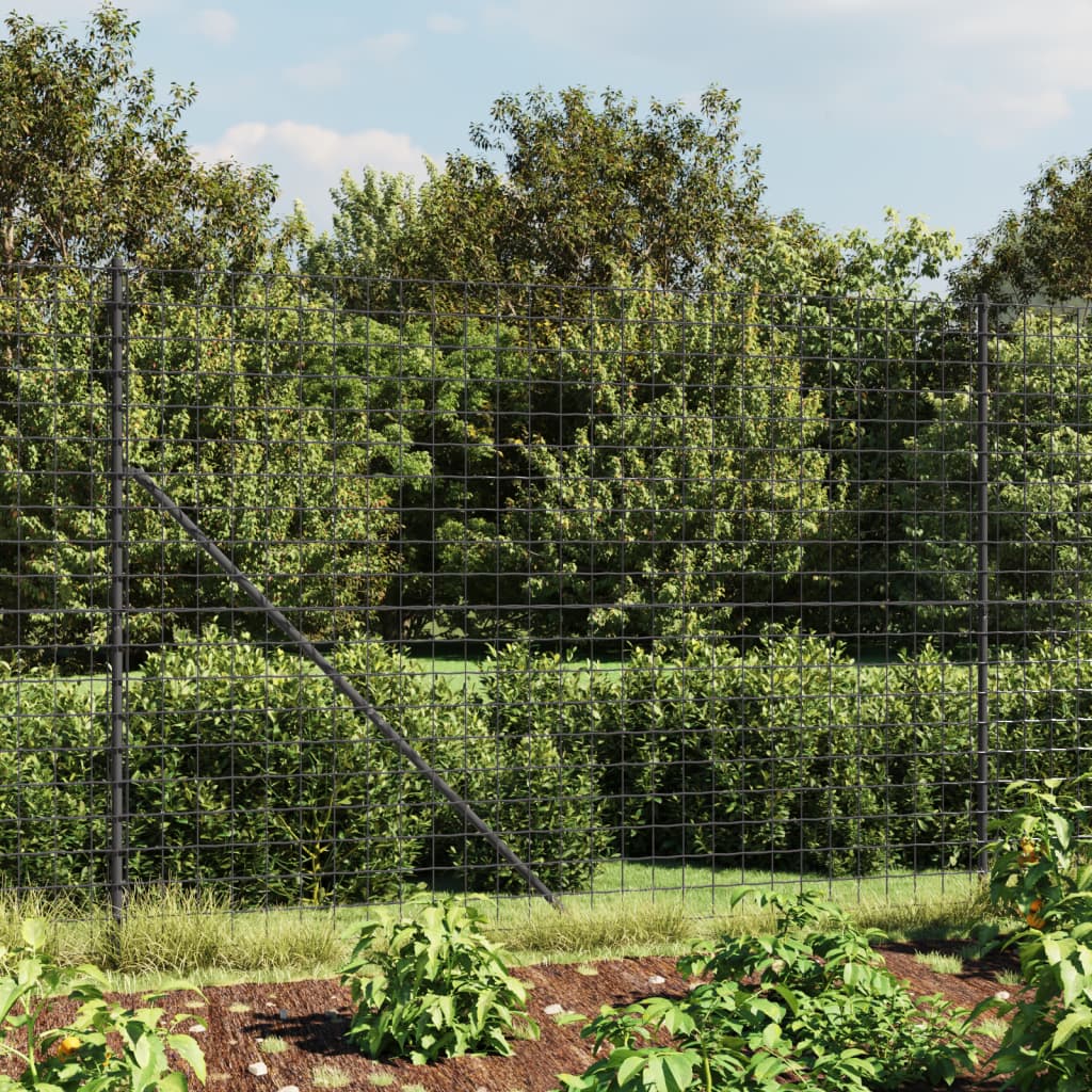 Recinzione Metallica Con Picchetti Ancoraggio Antracite 2x25 M