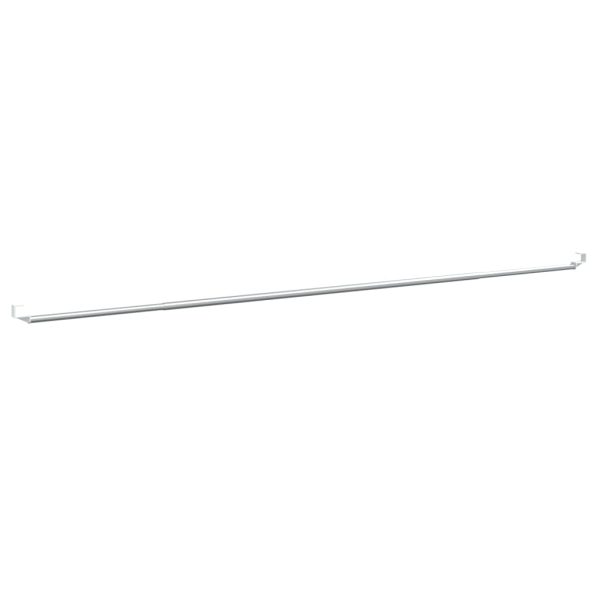 Binari Per Tende 2 Pz Bianco E Argento 90-130 Cm Alluminio - Image 3