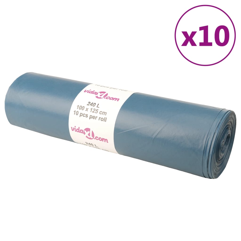 Sacchetti Per Cestini 100 Pz Blu 240 L