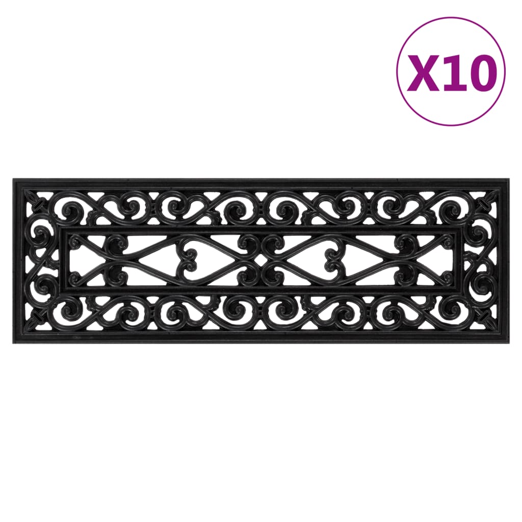 Tappetino Per Scale 10 Pz 25x75 Cm In Gomma