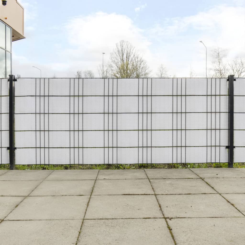 Schermi Da Balcone 10 Pz Bianchi 255x19 Cm In Polyrattan