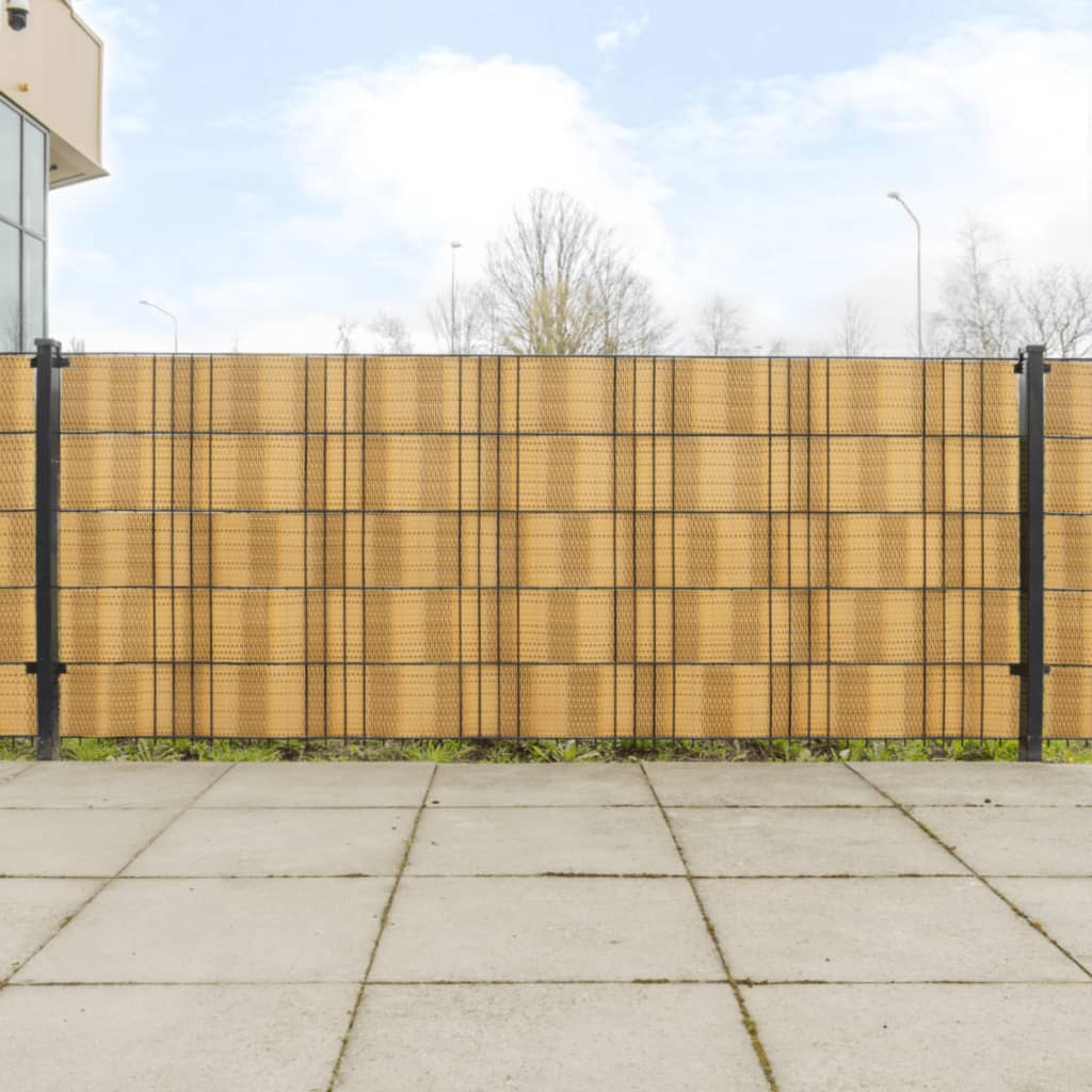Schermi Da Balcone 10 Pz Marrone Chiaro 255x19 Cm In Polyrattan