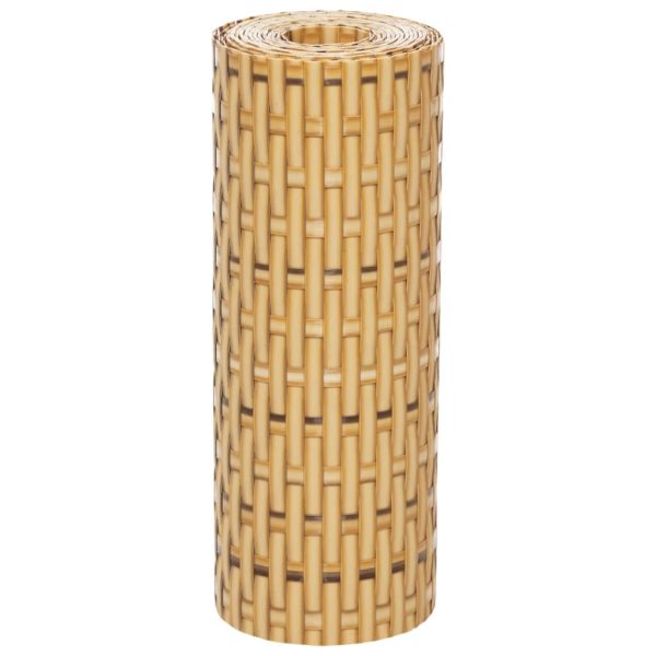 Schermi Da Balcone 10 Pz Marrone Chiaro 255x19 Cm In Polyrattan - Image 4