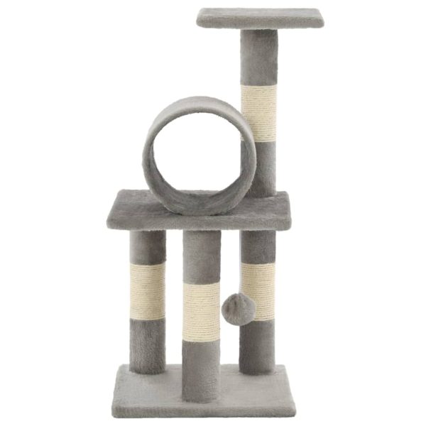 Albero Per Gatti Con Tiragraffi In Sisal 65 Cm Grigio - Image 3