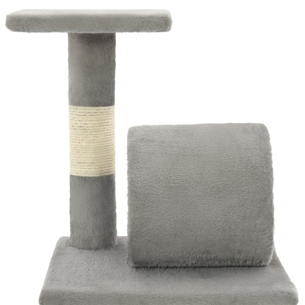 Albero Per Gatti Con Tiragraffi In Sisal 65 Cm Grigio - Image 5