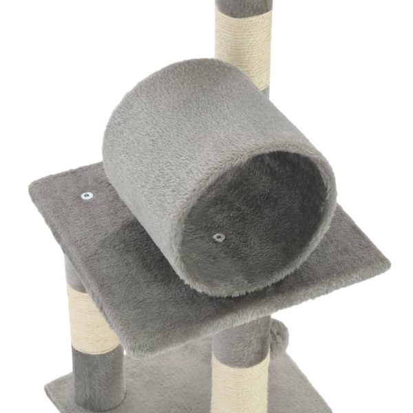 Albero Per Gatti Con Tiragraffi In Sisal 65 Cm Grigio - Image 6