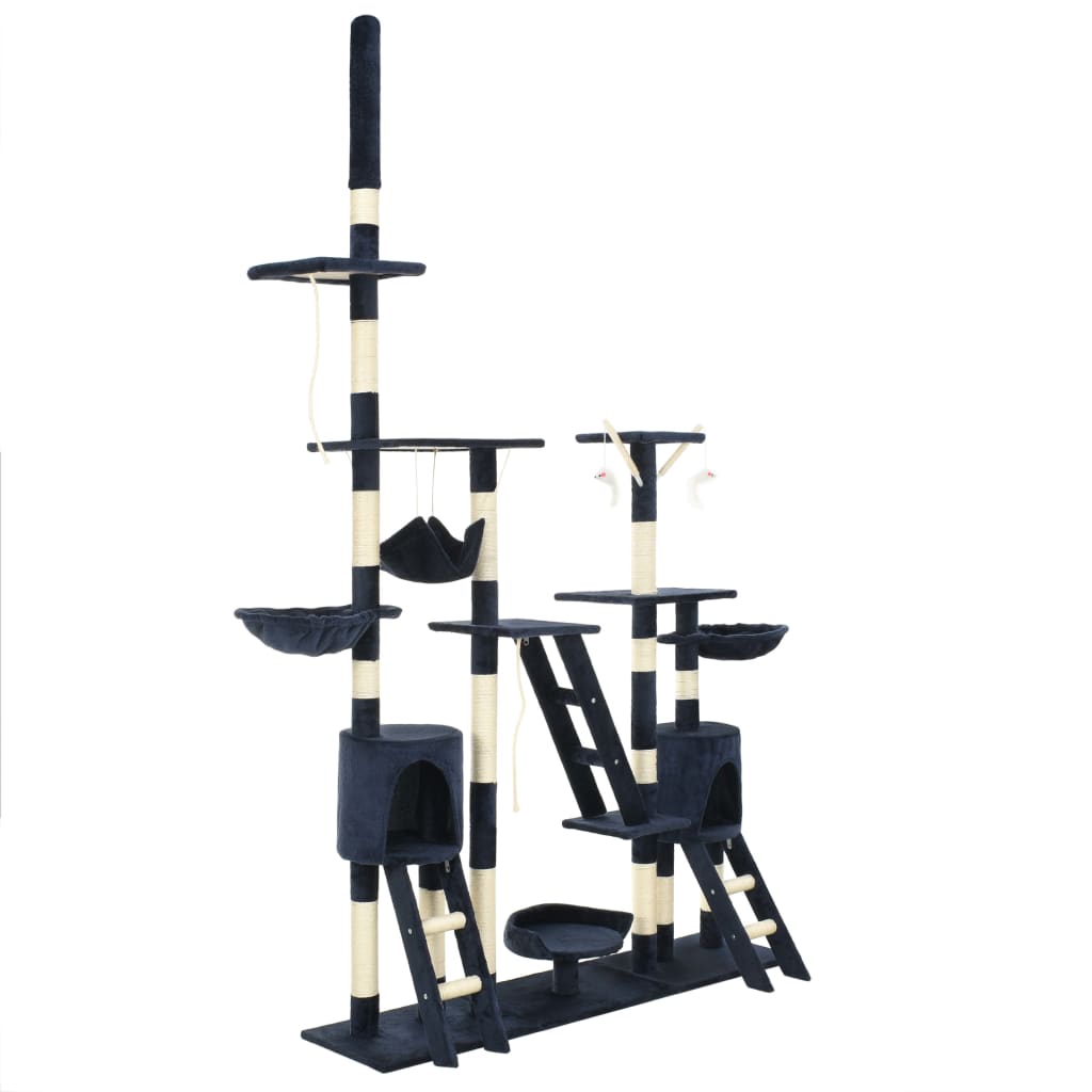 Albero Per Gatti Con Tiragraffi In Sisal 230-250 Cm Blu