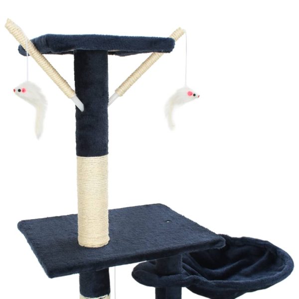 Albero Per Gatti Con Tiragraffi In Sisal 230-250 Cm Blu - Image 5