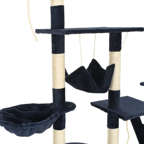 Albero Per Gatti Con Tiragraffi In Sisal 230-250 Cm Blu - Image 6