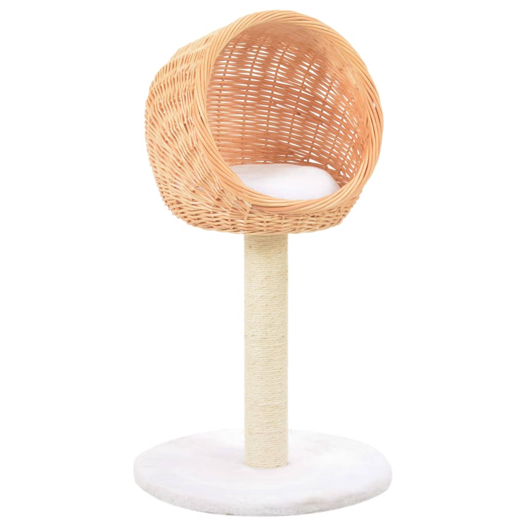 Albero Per Gatti Con Tiragraffi In Legno Di Salice Naturale