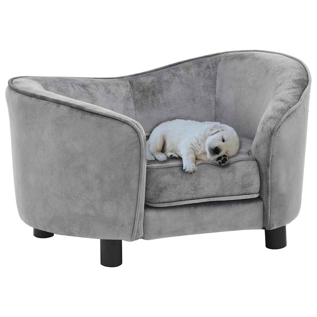 Divano Per Cani Grigio 69x49x40 Cm In Peluche