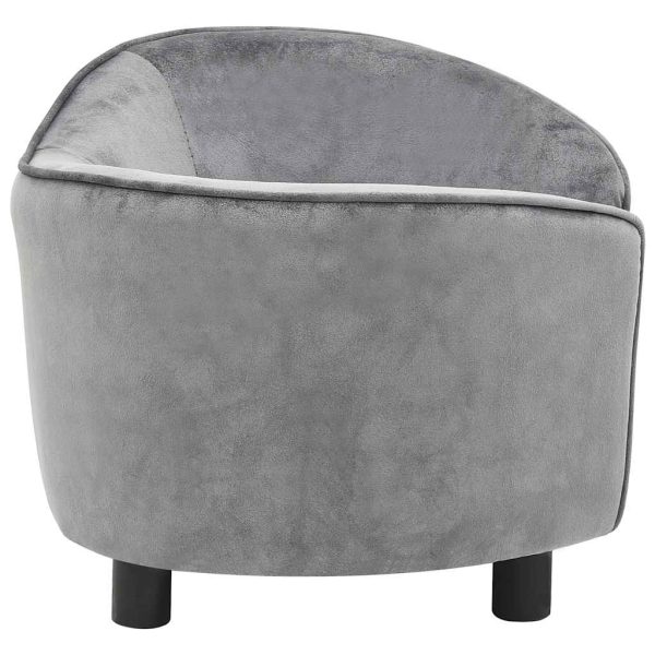 Divano Per Cani Grigio 69x49x40 Cm In Peluche - Image 5
