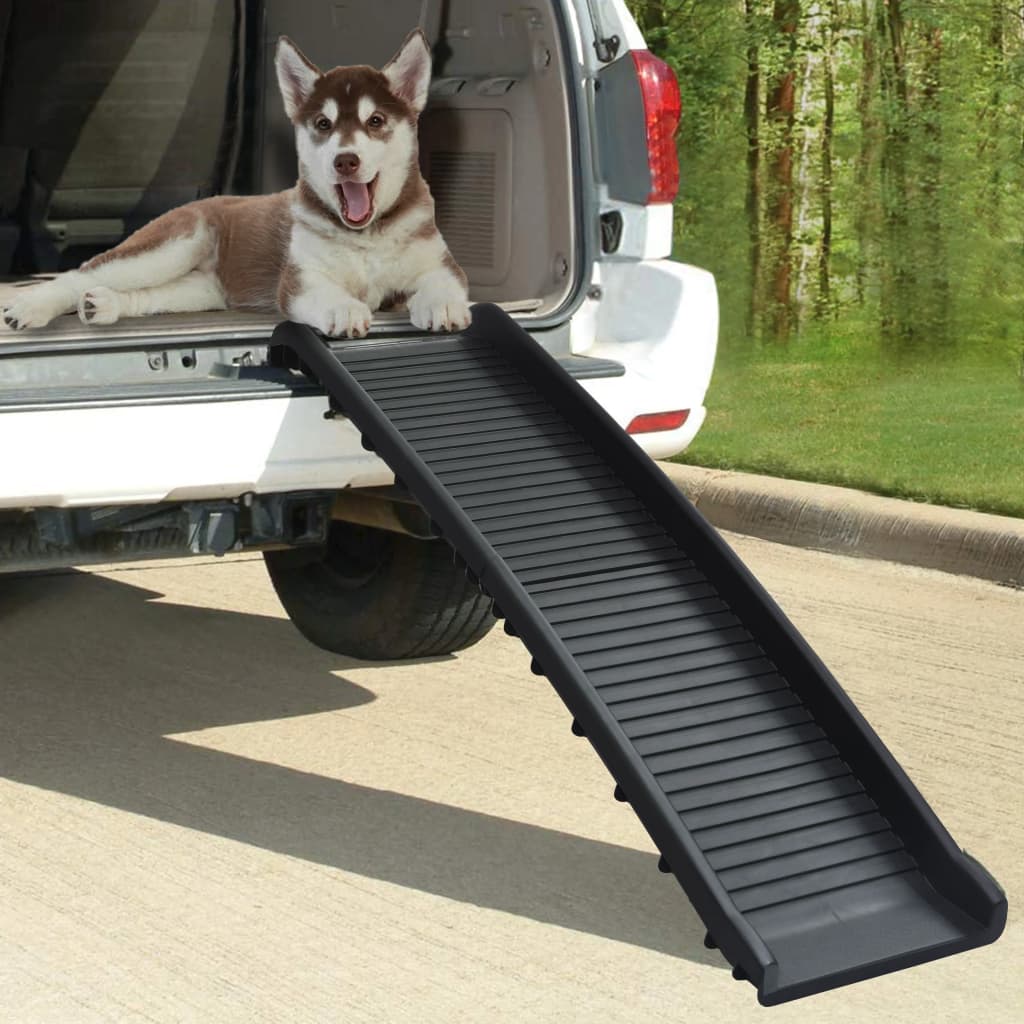 Rampa Per Cani Pieghevole Nera 155,5x40x15,5 cm