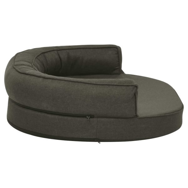 Materasso Ergonomico Per Cani 75x53cm Effetto Lino Grigio Scuro - Image 4