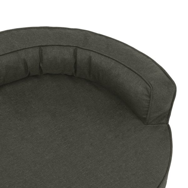 Materasso Ergonomico Per Cani 75x53cm Effetto Lino Grigio Scuro - Image 6