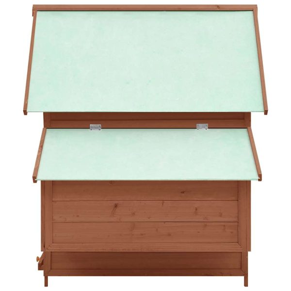 Pollaio Moka E Bianco 150x96x110 Cm Legno Massello Di Abete - Image 4
