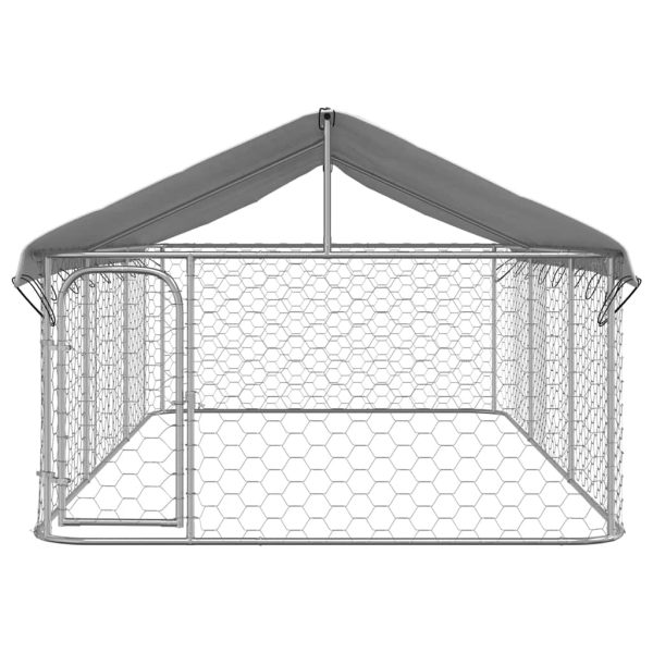 Gabbia Per Cani Da Esterno Con Tetto 400x200x150 cm - Image 3