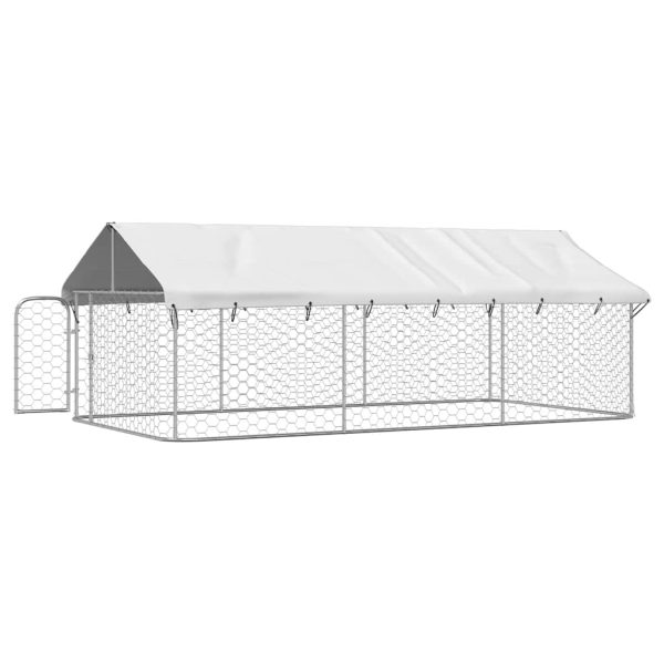 Gabbia Per Cani Da Esterno Con Tetto 400x200x150 cm - Image 5