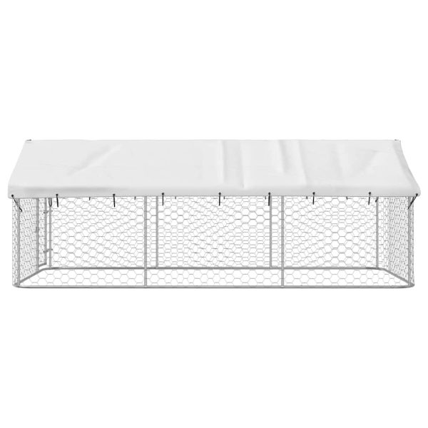 Gabbia Per Cani Da Esterno Con Tetto 400x200x150 cm - Image 6