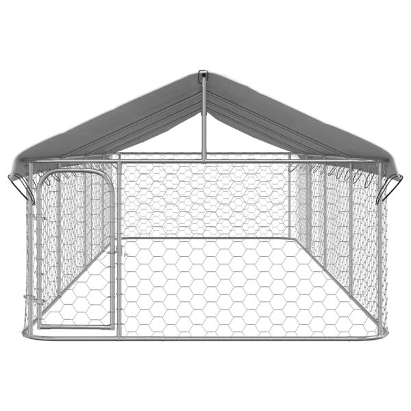 Gabbia Per Cani Da Esterno Con Tetto 600x200x150 cm - Image 3