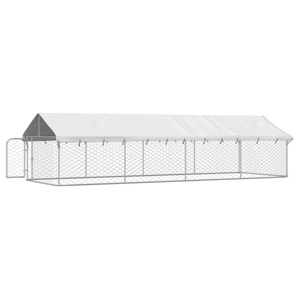 Gabbia Per Cani Da Esterno Con Tetto 600x200x150 cm - Image 5
