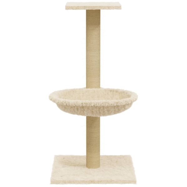 Albero Per Gatti Con Palo Tiragraffi In Sisal Crema 74 cm - Image 4