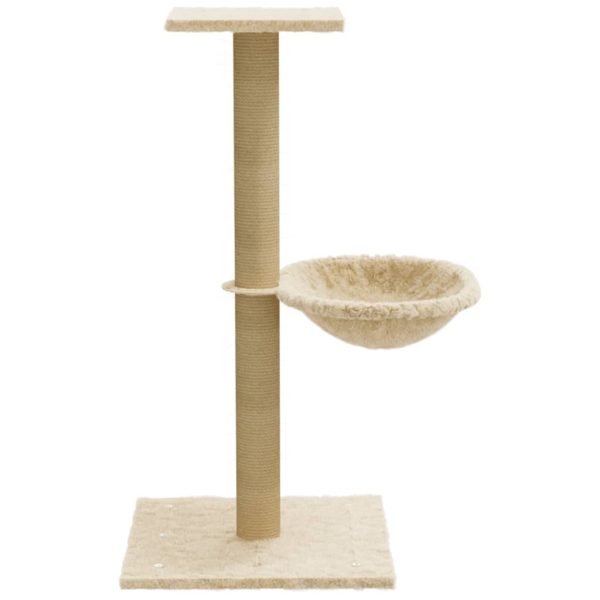 Albero Per Gatti Con Palo Tiragraffi In Sisal Crema 74 cm - Image 5