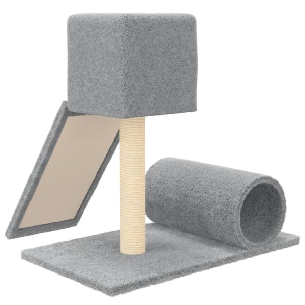 Albero Per Gatti Con Tiragraffi In Sisal Grigio Chiaro 59 cm - Image 5