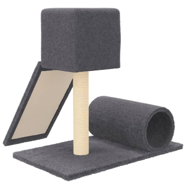 Albero Per Gatti Con Tiragraffi In Sisal Grigio Scuro 59 cm - Image 5