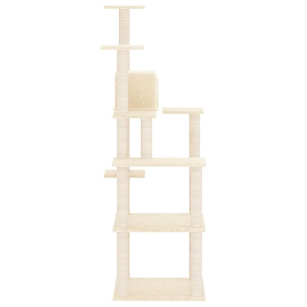 Albero Per Gatti Con Tiragraffi In Sisal Crema 153 cm - Image 4