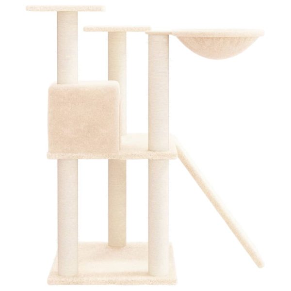 Albero Per Gatti Con Tiragraffi In Sisal Crema 83 cm - Image 4