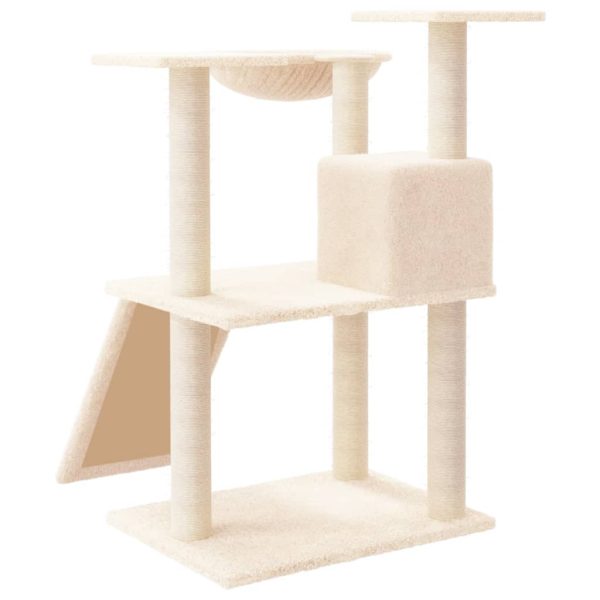 Albero Per Gatti Con Tiragraffi In Sisal Crema 83 cm - Image 5