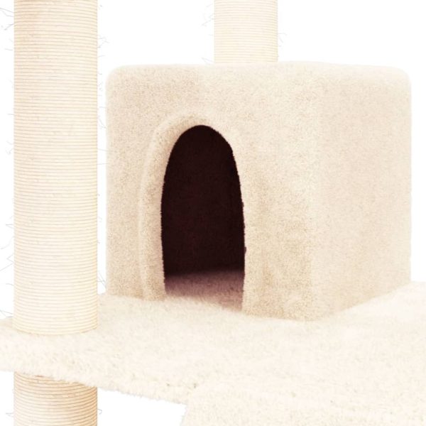Albero Per Gatti Con Tiragraffi In Sisal Crema 83 cm - Image 6