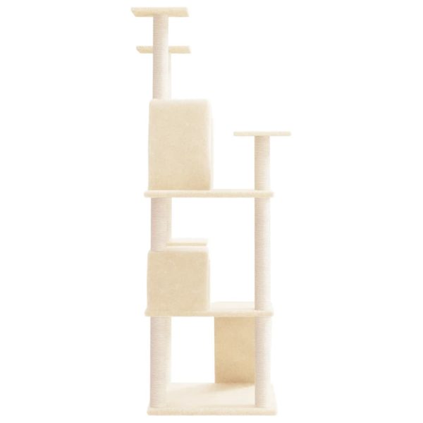 Albero Per Gatti Con Tiragraffi In Sisal Crema 153 cm - Image 4
