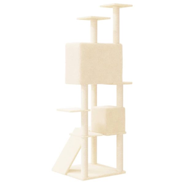 Albero Per Gatti Con Tiragraffi In Sisal Crema 153 cm - Image 5