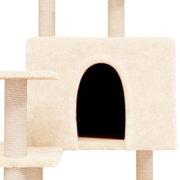 Albero Per Gatti Con Tiragraffi In Sisal Crema 153 cm - Image 6